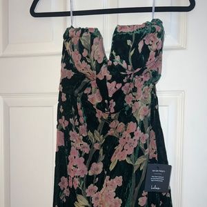 Lulus Bloom In Mind Emerald Floral Dress